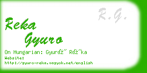 reka gyuro business card